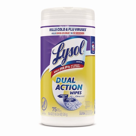 Lysol Disinfecting Wipes, Canister, Citrus, White/Purple 19200-81700